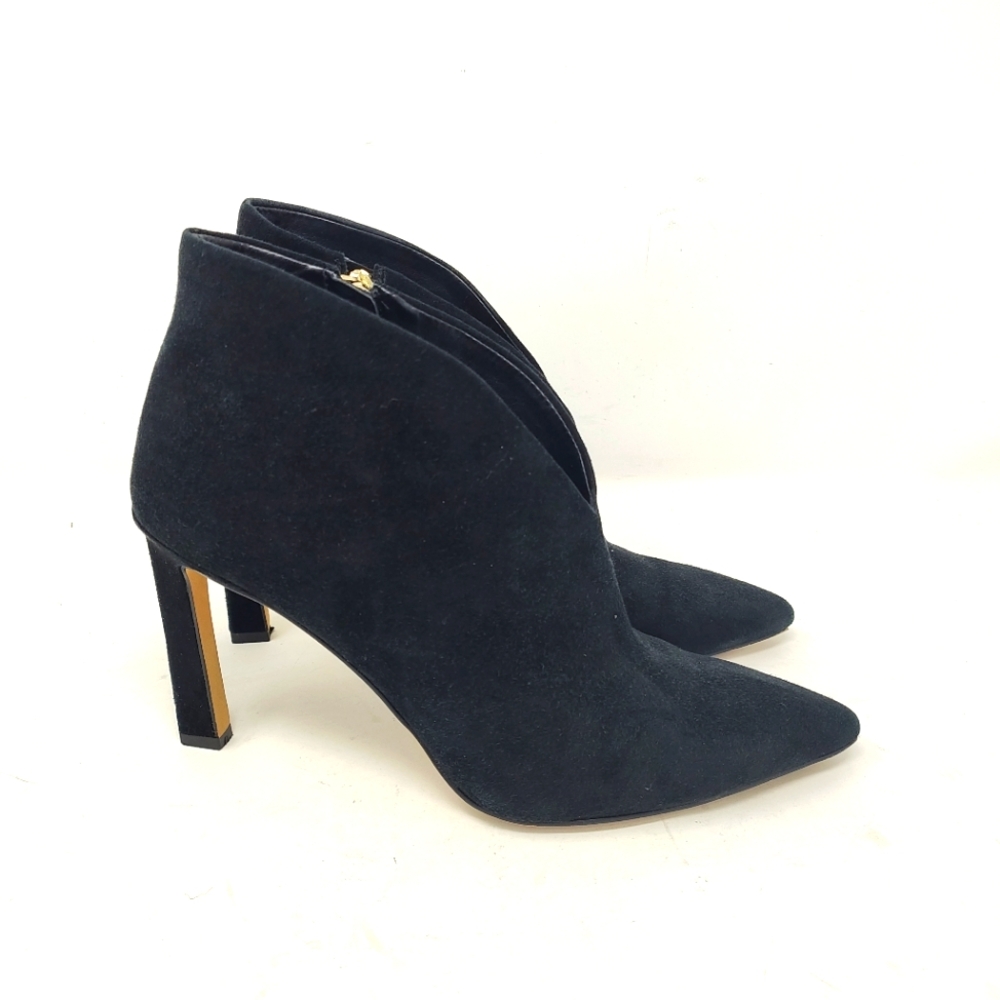 VINCE CAMUTO Sestrind Black Suede Booties Heels Women's 9